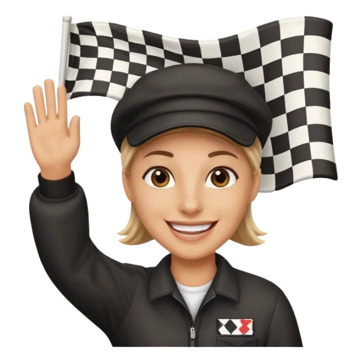 SONO UN DIRETTORE DI GARA AUTO E SBANDIERO CON LA BANDIERA A SCACCHI sticker