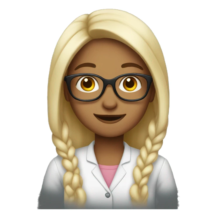 girl white nerd who loves books sticker