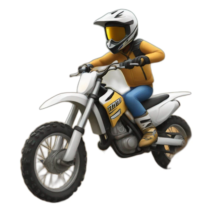 Person riding a dirt bike sticker