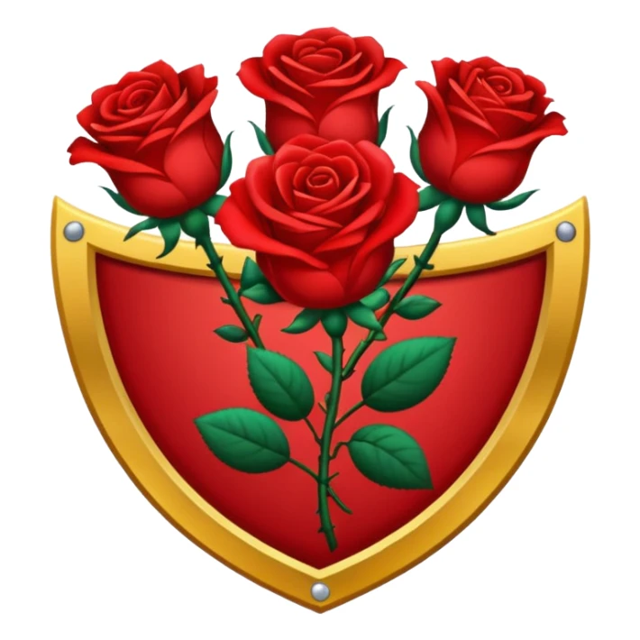 brasão com rosas condessa vermelha sticker