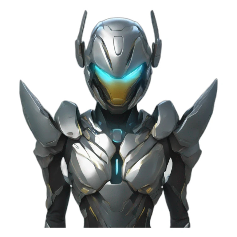 futuristic armored Omega Energy breastplate radiating omega energy sticker