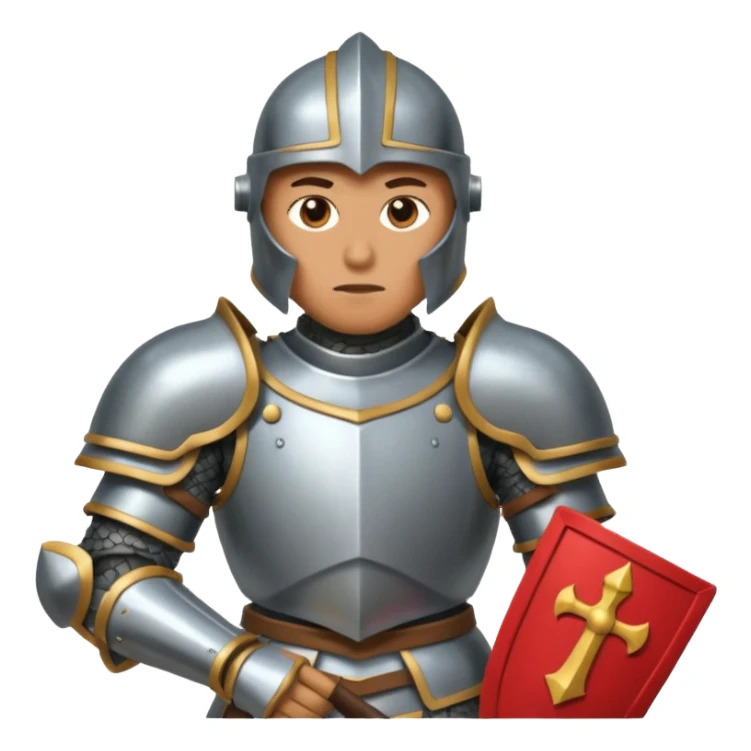 An emoji representing the ironman challenge event for an mmorpg player who crafts everything themselves the hard way, and does not buy or sell items in-game. sticker