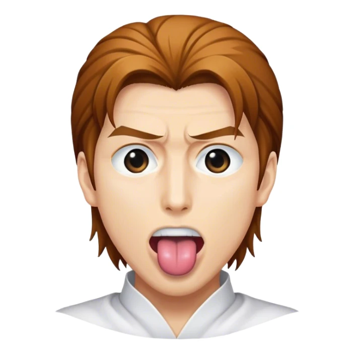 Aizen sticking his tongue out sticker