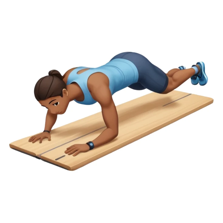 persona haciendo plancha gimnasio sticker