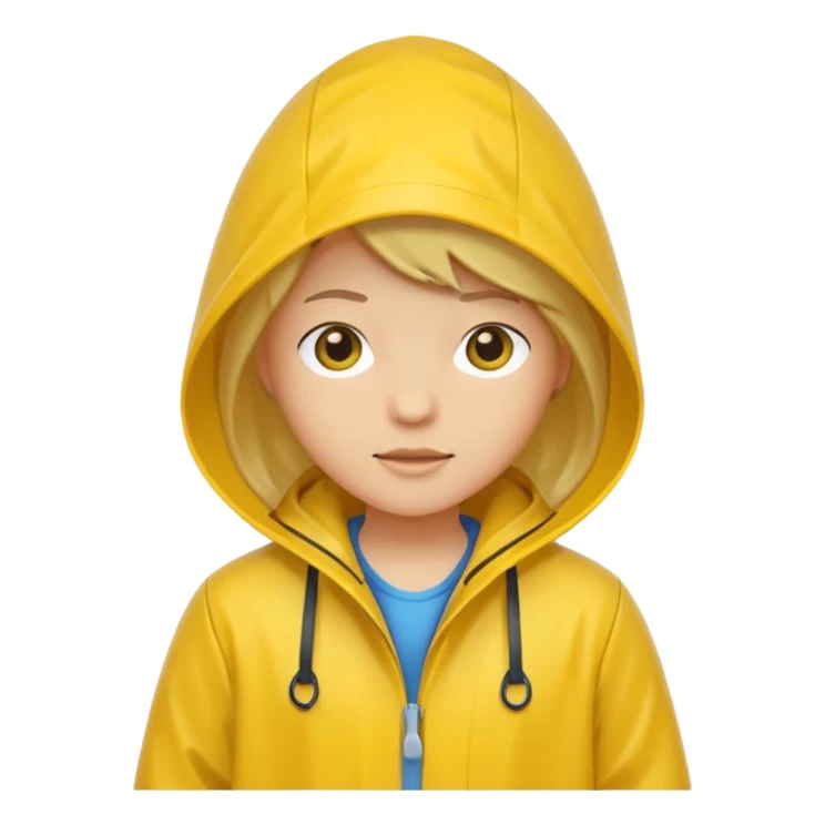 yellow raincoat, just rain coat sticker
