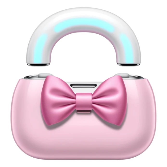 airpods max with pink bows around them sticker