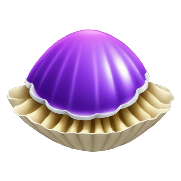 Open Clam shell with purple disco ball in the center  sticker