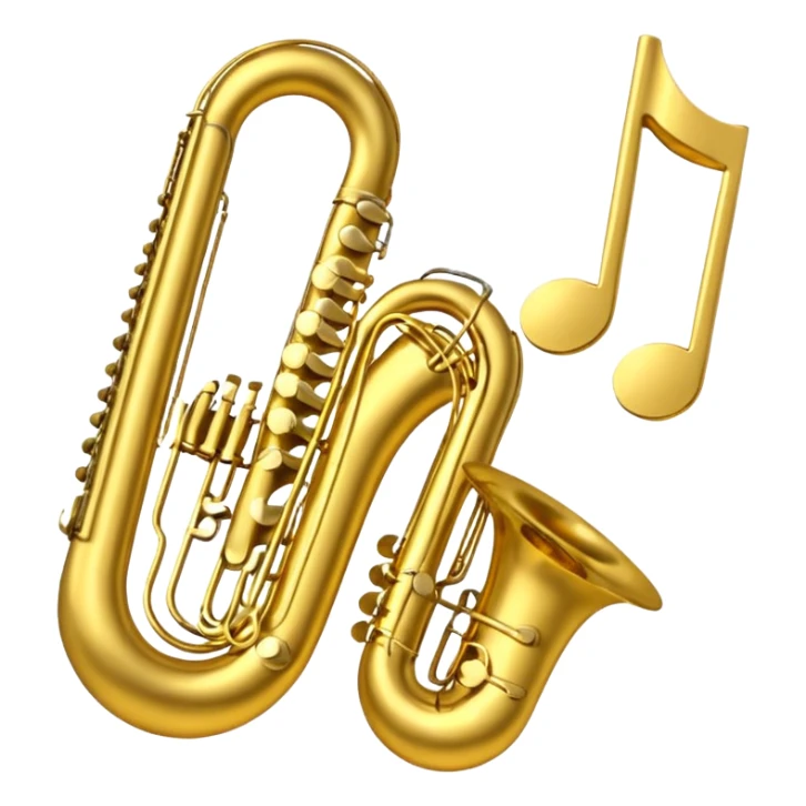 drei musiknoten in goldfarben, kein notenschlüssel. sticker