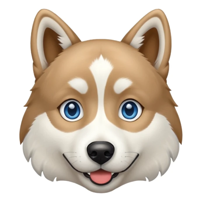 Husky mix dog with blue eyes floppy ears sticker