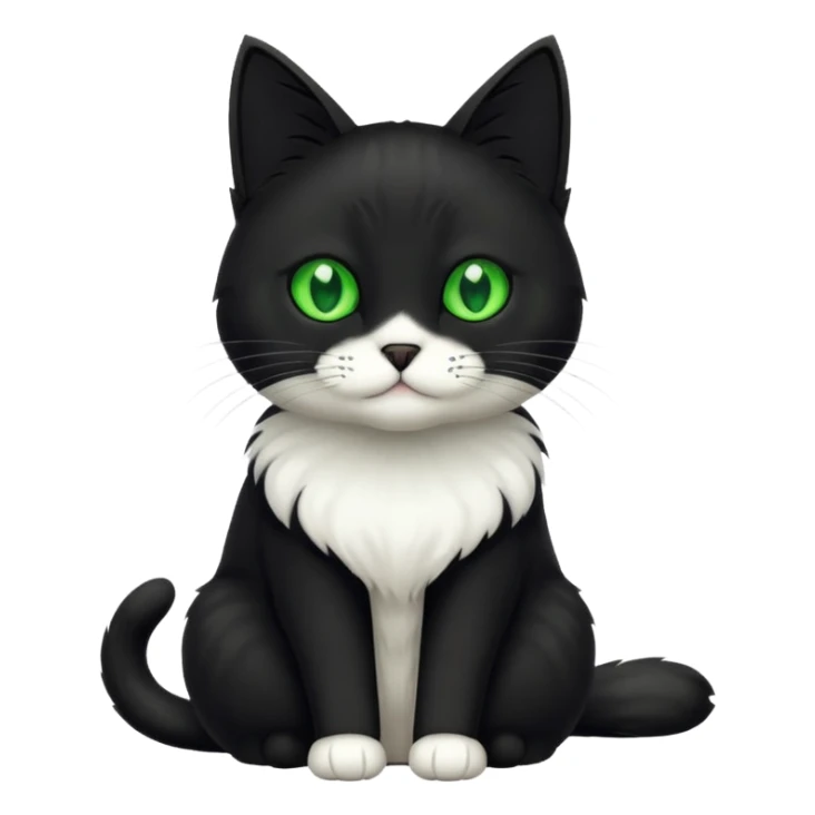 GATO NEGRO CON BLANCO sticker