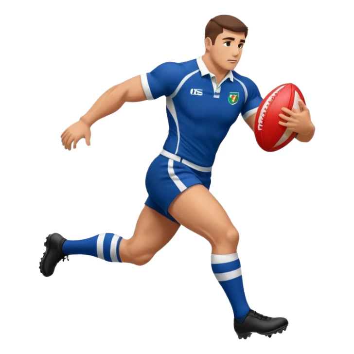 player kicking  rugby ball sticker