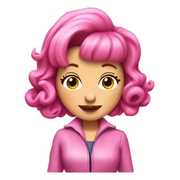 Didi conn Grease with pink hair and pink jacket sticker