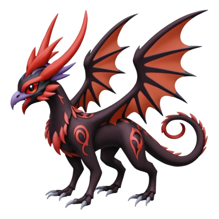 Meloetta-Yveltal-Darkrai-Noivern-Pokémon-Fakémon-creature sticker