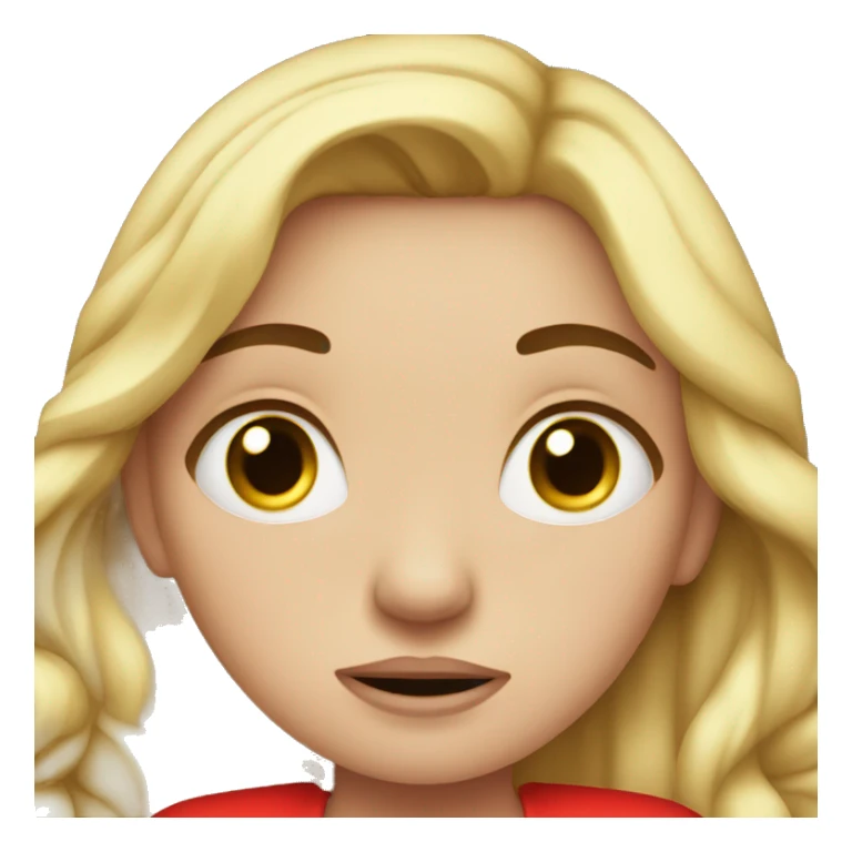 the beautiful girl in red dress crying sticker