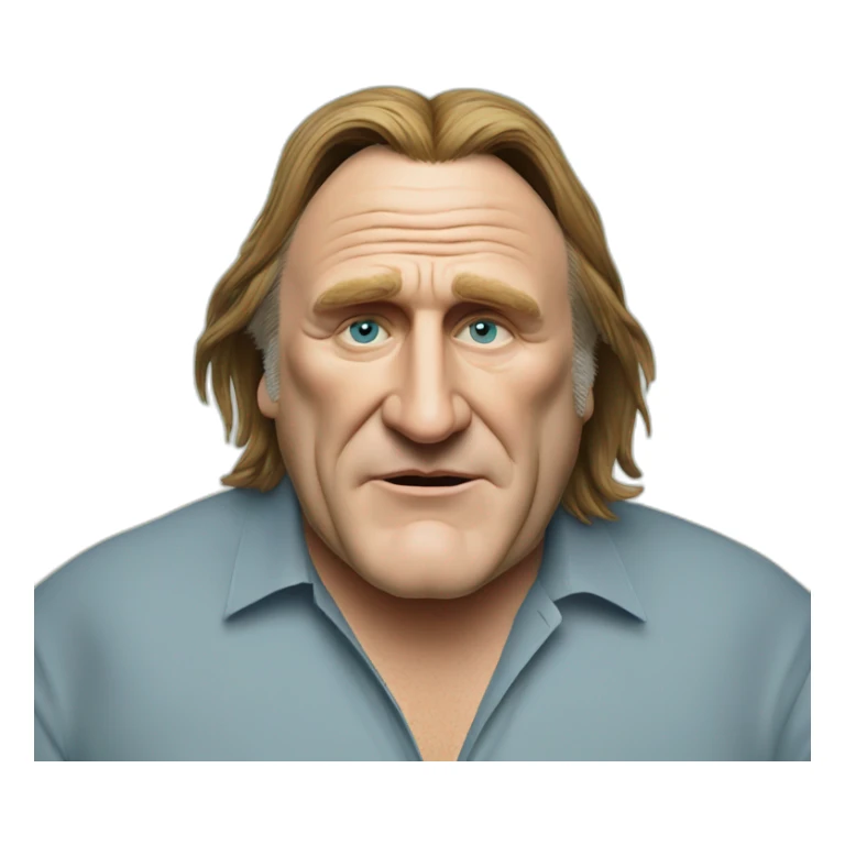 Gérard Depardieu qui fume de la weed sticker