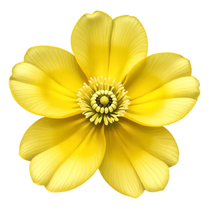 five leaved yellow anemone sticker