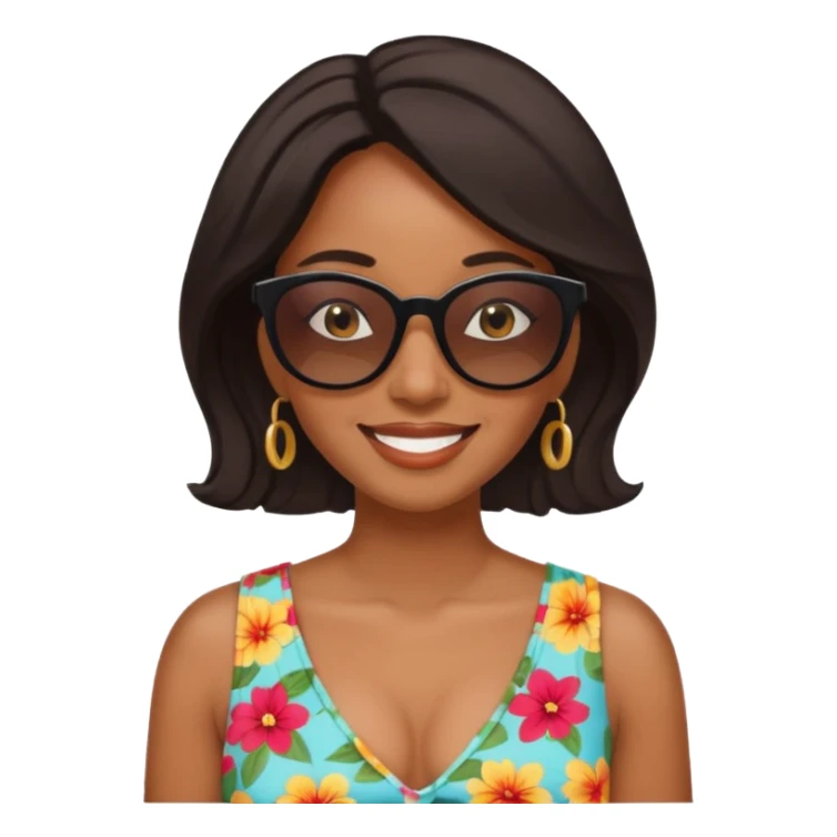 Black woman on vacay sticker