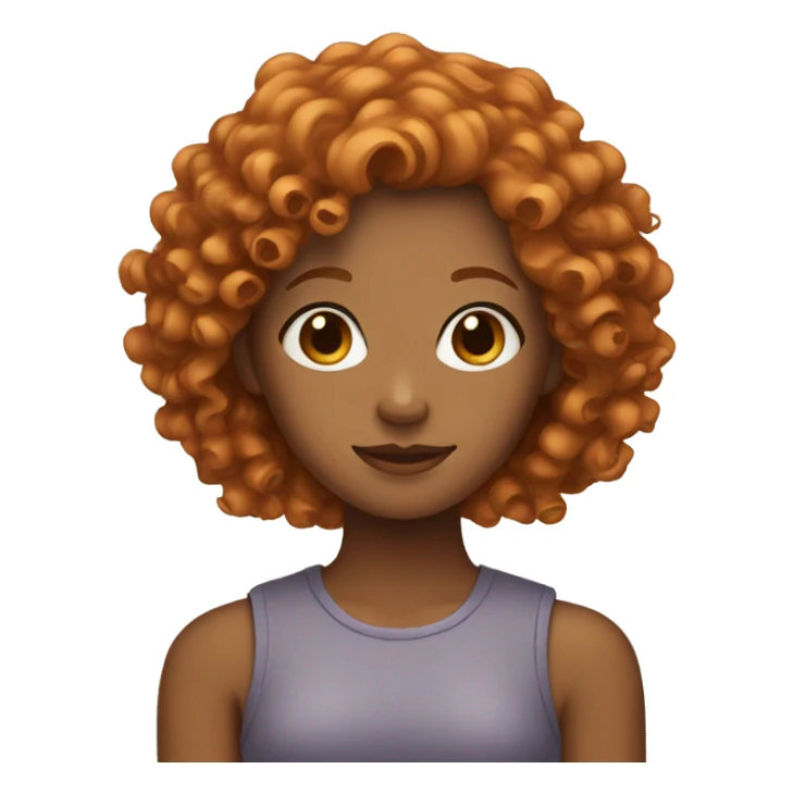 Girl with ginger curly hair sticker
