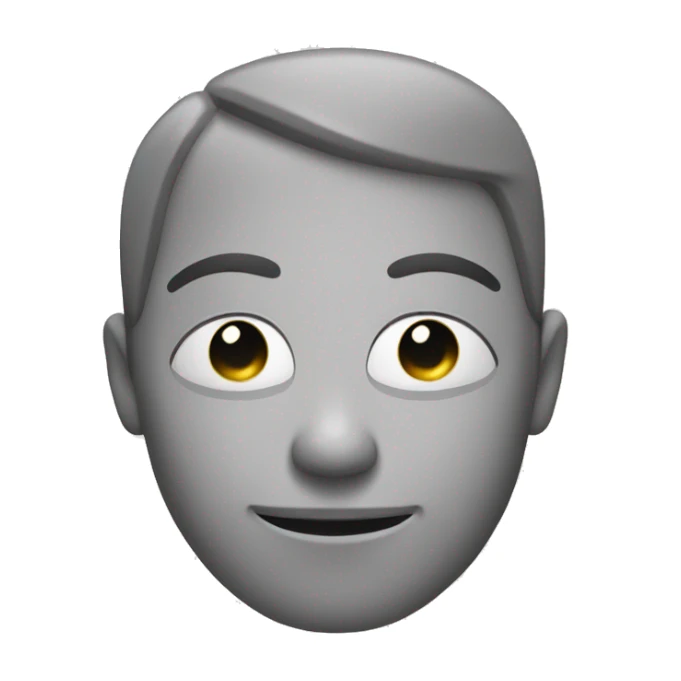 calme smile with closed eyes showing step sign with a hand sticker