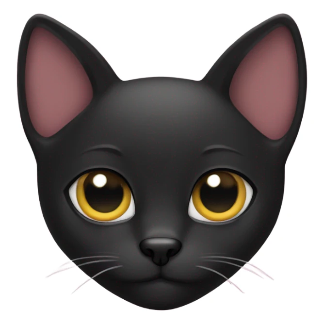 black cat with heart eyes sticker