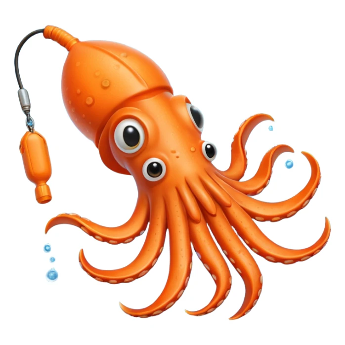 small squid fake bait fishing sticker