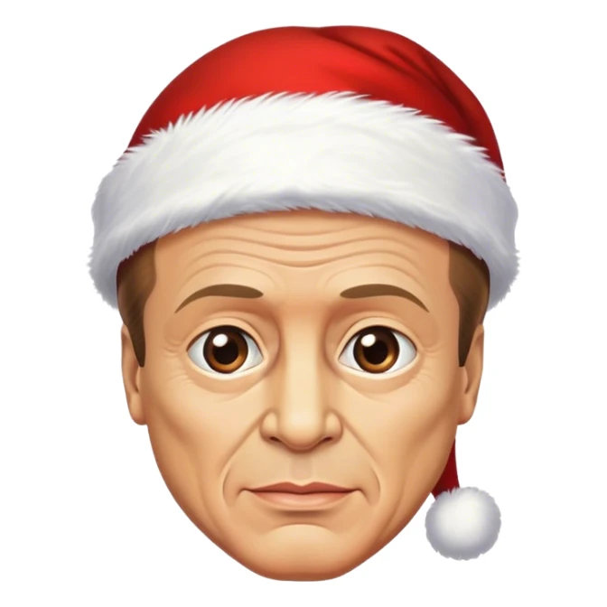berlusconi con il cappello di babbo natale sticker
