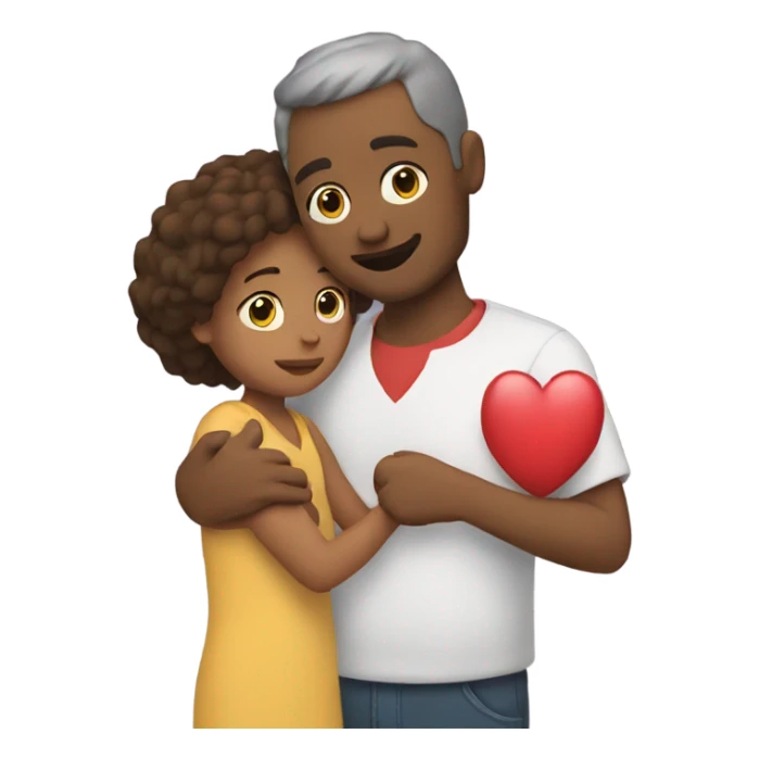 Father holds her heart in her arm sticker