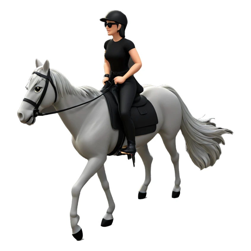 rider in black attire sticker