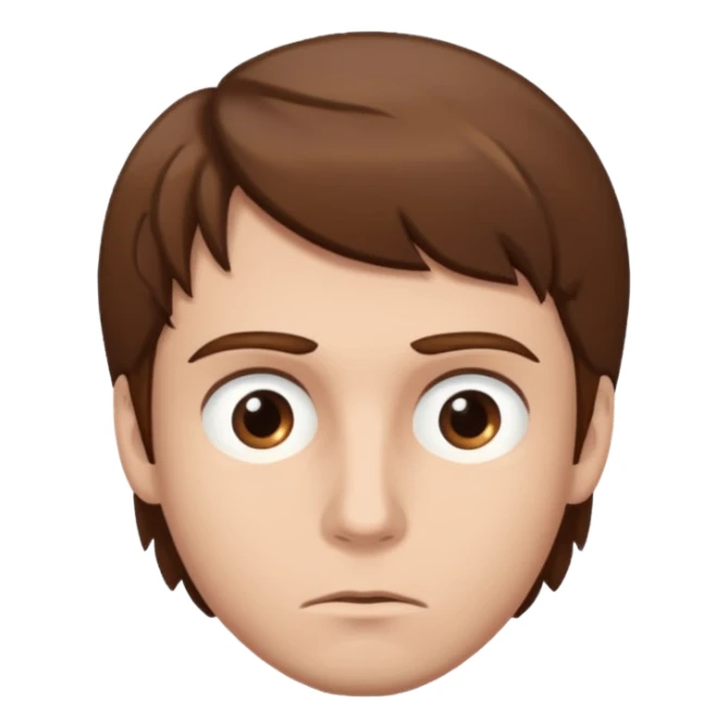 Mach mir einen trader an der börse mit braunen haaren mit einem fragenden blick sticker