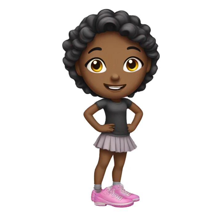 Girl with dance shoes sticker