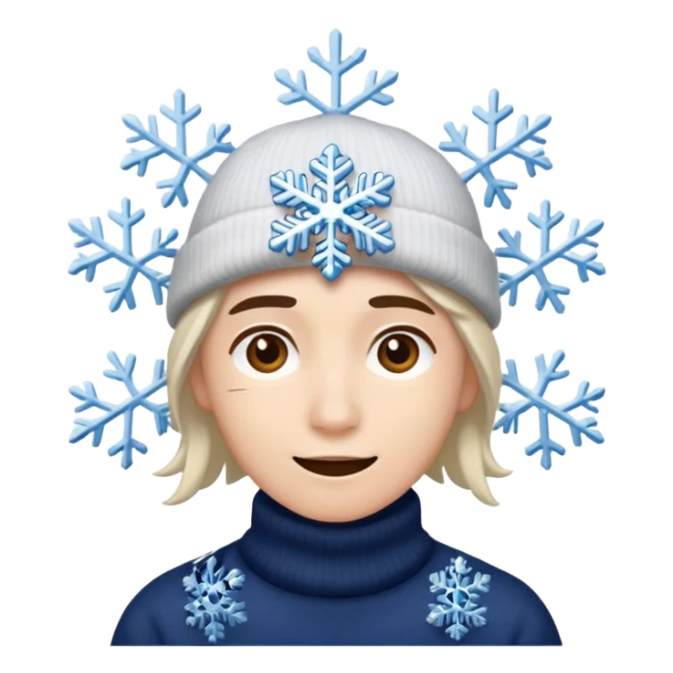 An emoji that represents the K-pop group Seventeen and also symbolizes my personal icon ❄️, along with a Seventeen-related element of your choice reflecting the group's concept." sticker