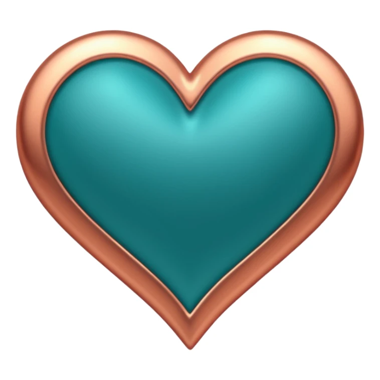 A teal, burnt orang, and rose gold heart, please.  sticker