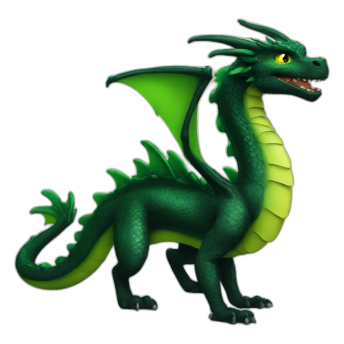 dragon-black-body-green-eyes sticker