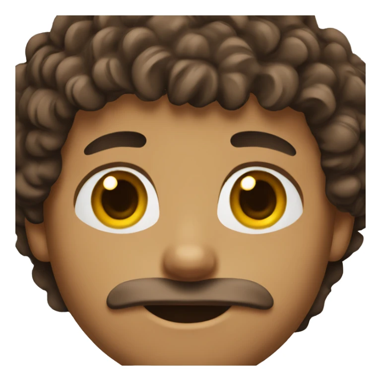 boy with beard and curly brown hair  sticker