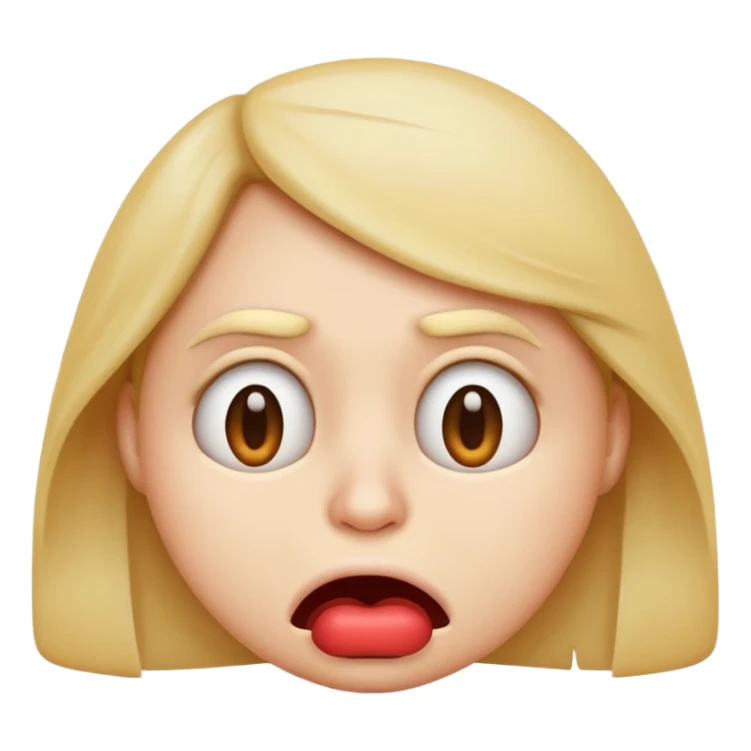 make me an emoji who looks disgusted with a lip curl sticker