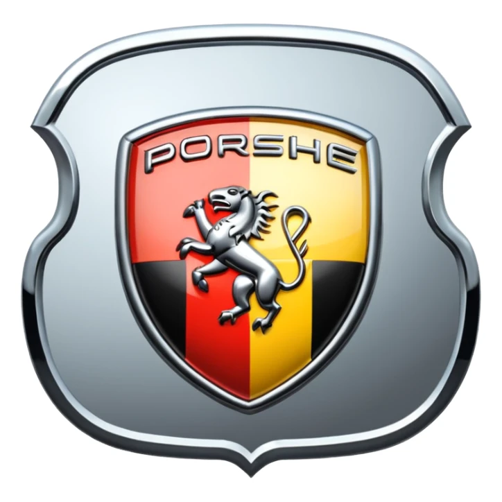 Generate an emoji of porsche logo sticker
