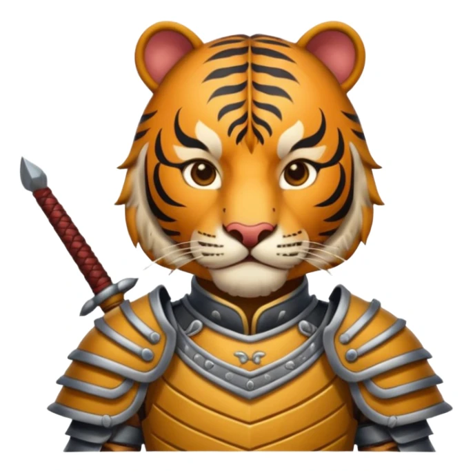 Ancient Chinese tiger warrior with traditional armor sticker