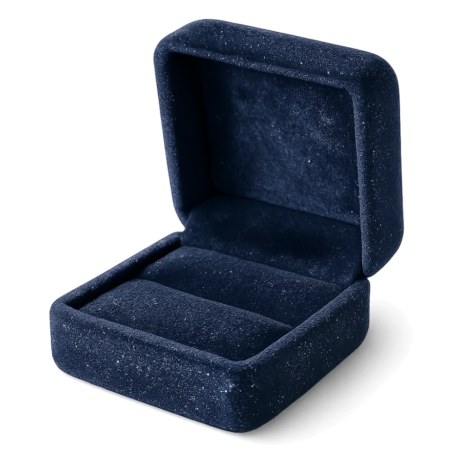 sparkly velvet jewelry box sticker