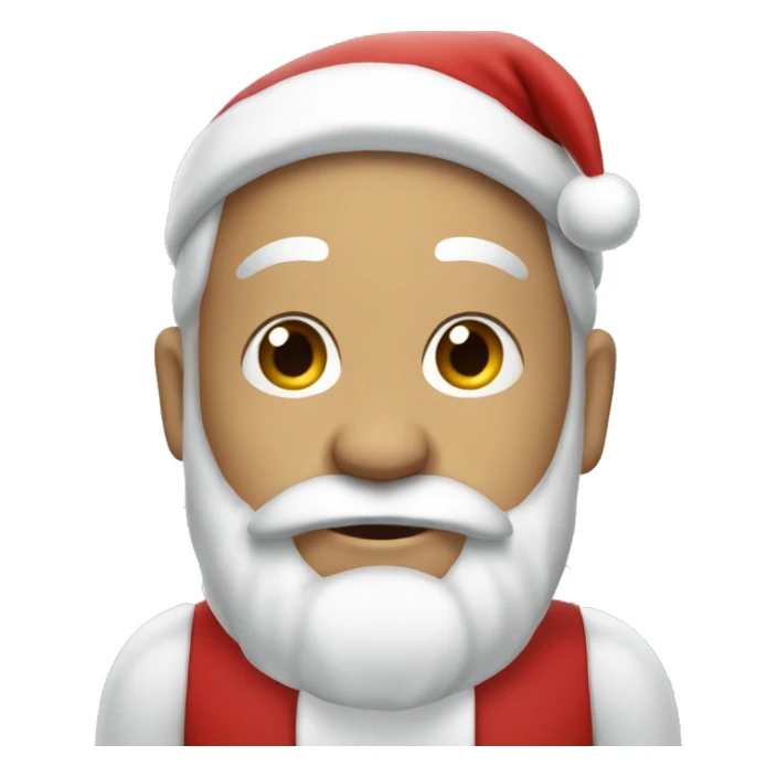 Santa with a mini Santa on his head  sticker