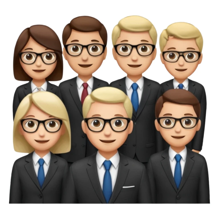 People in suits wearing glasses sticker