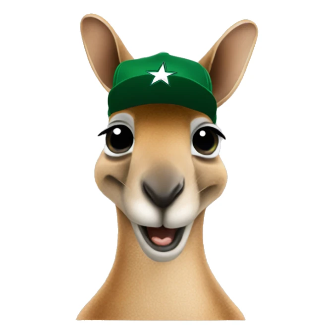 Kangaroo wearing a dallas stars hat sticker