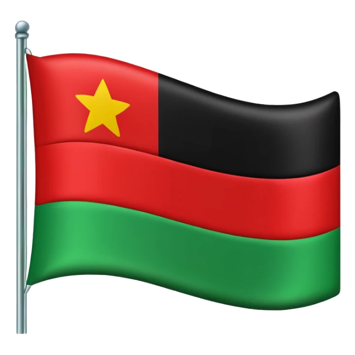 red on top, black in the middle, and green bottom horizontal stripe flag sticker