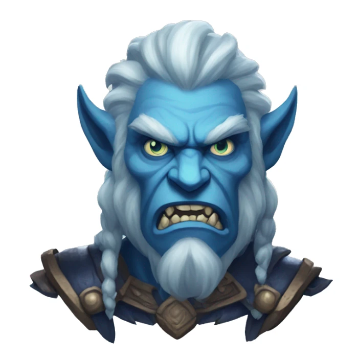 Spectral giant firbolg blue angry sticker