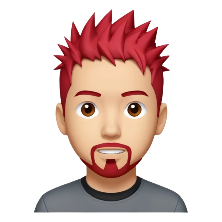 Mike Shinoda red spike hair sticker