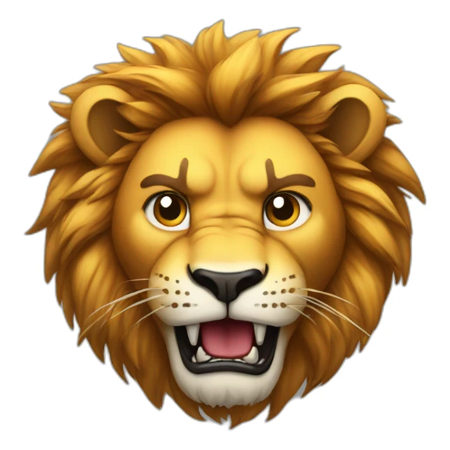 Angry Lion wearing a fitted colorful button up shirt sticker