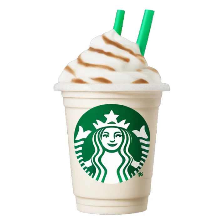 White Peppermint Starbucks Frappuccino  sticker