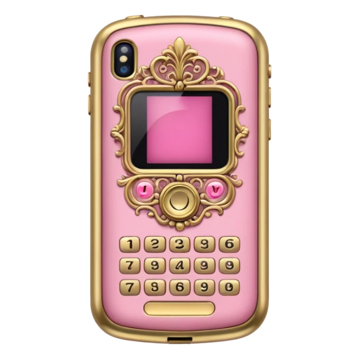 pink ornate victorian cell phone  sticker