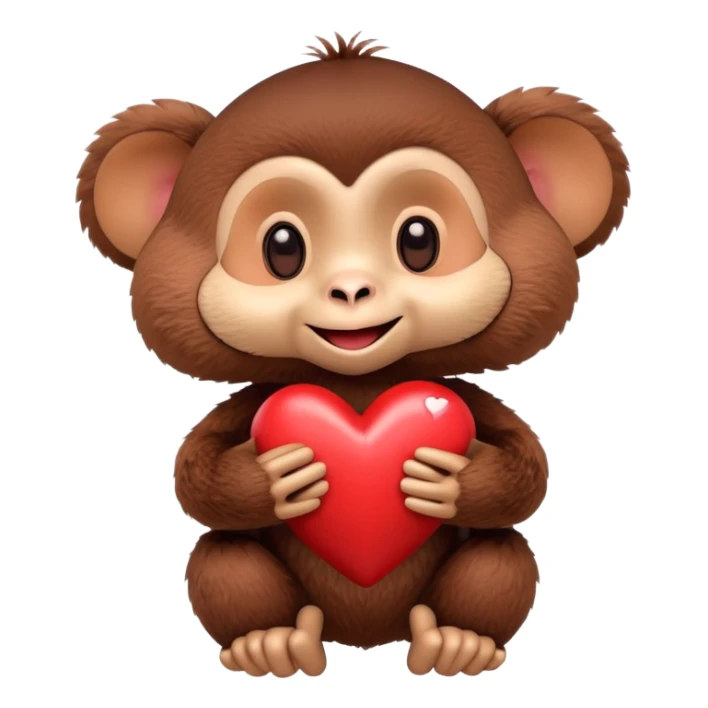 Cheburashka holding a heart in its hands sticker