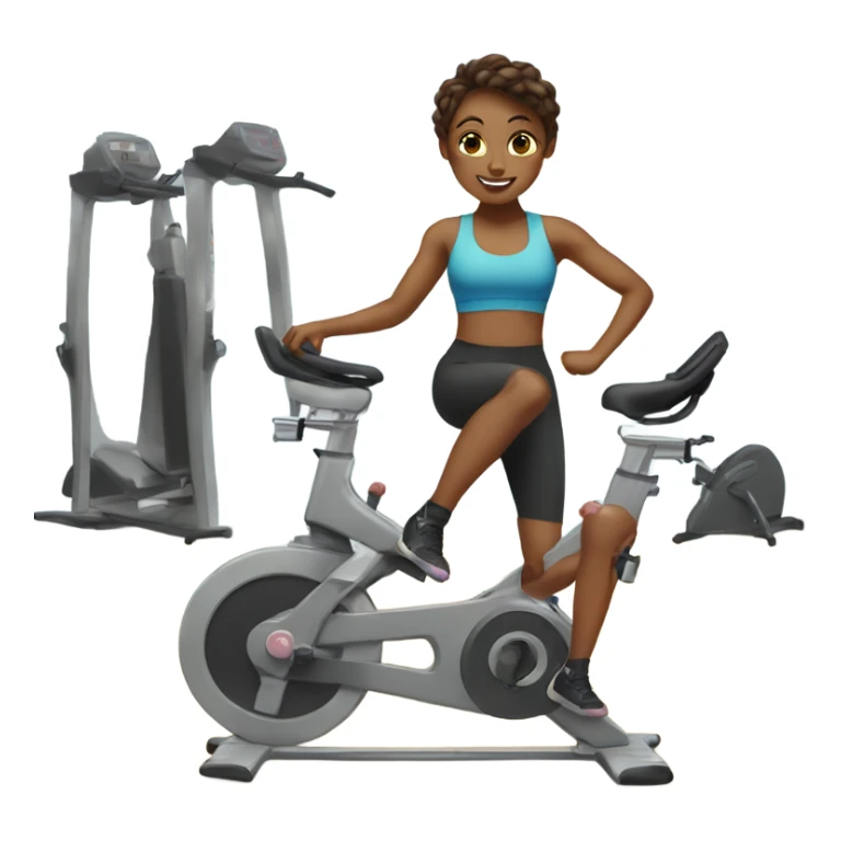 Girl doing ciclo gym sticker