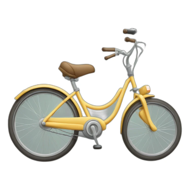 Um mascote de uma bicicleta dirigindo um carro sticker